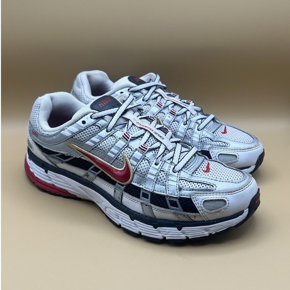 2018 Nike P-6000 Silver Blue Y2K Running Shoes - Women's Size 7 USED
